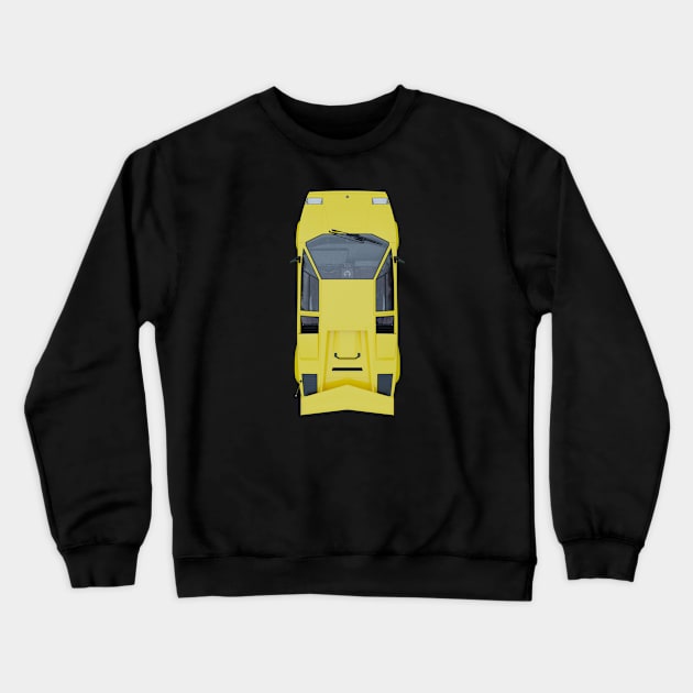 Yellow Jacket Countach Crewneck Sweatshirt by 3Zetas Digital Creations